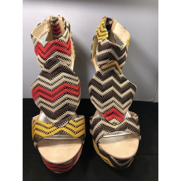 Woven Knit Anne Michelle Socialite Heels 9 - Picture 1 of 14